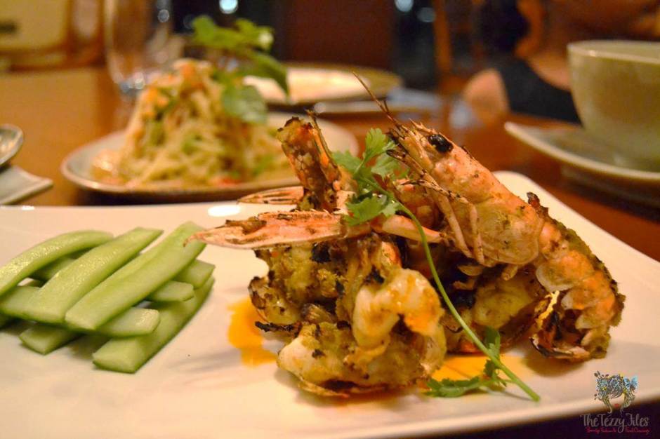 mango tree thai restaurant dubai review koong phad naam phrik takrai