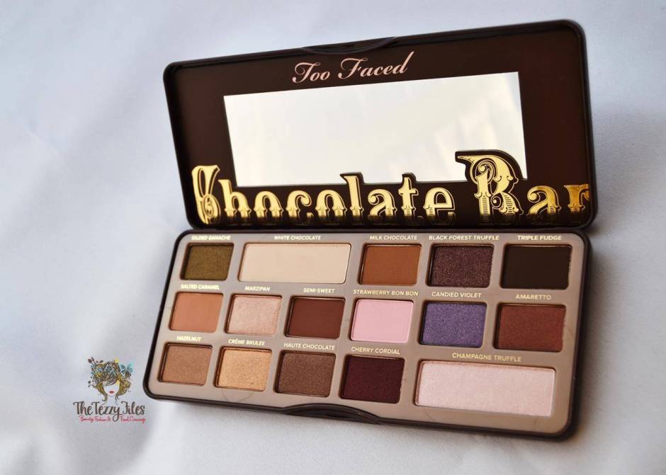 urban decay naked palette vs too faced chocolate palette eye shadow. which one is better 2 swatches