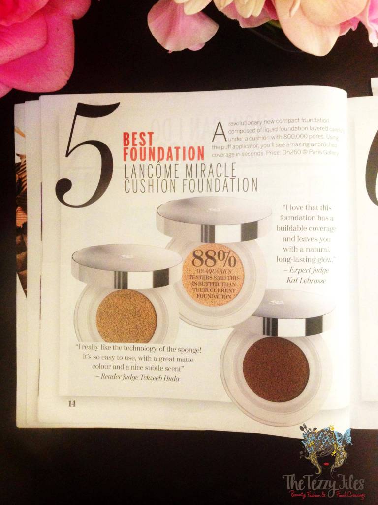 Aquarius Beauty Heroes 2015 lancome miracle cushion foundation review