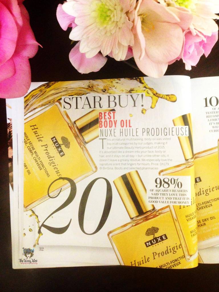 aquarius beauty heroes winner nuxe huile prodigieuse best body oil dubai uae review
