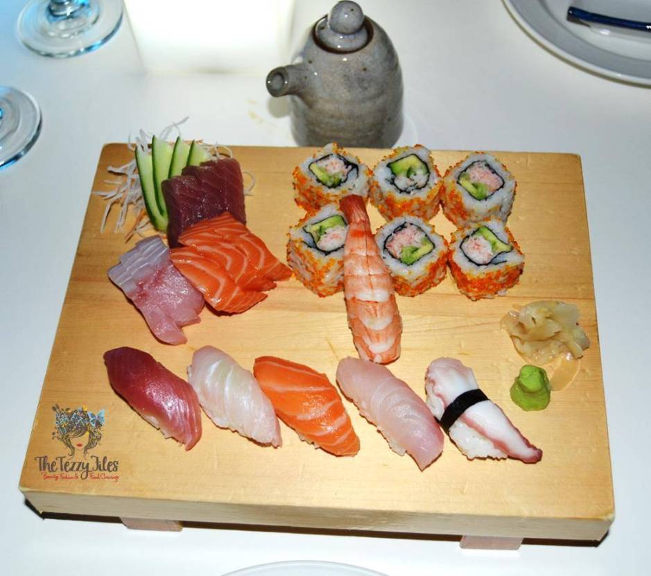 sho cho dubai review contemporary japanese bar and restaurant sushi sashimi sake molten chocolate cake alcohol sea view (5)