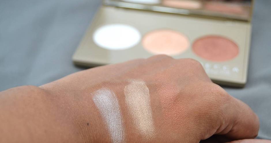 Becca by Jaclyn Hill Shimmering Skin Perfecter Pearl Champagne Pop Blushed Copper Review trio palette (6)