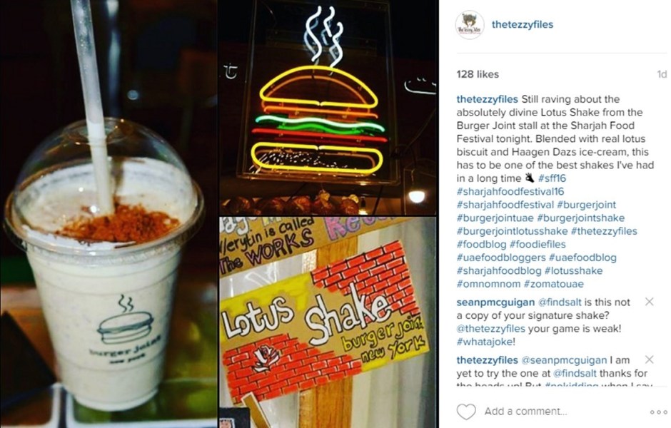 burger joint dubai uae lotus shake review the tezzy files blog