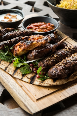Fume Mashawi - lamb kofta, chops, braised shoulder, chicken tawook, beef medallion