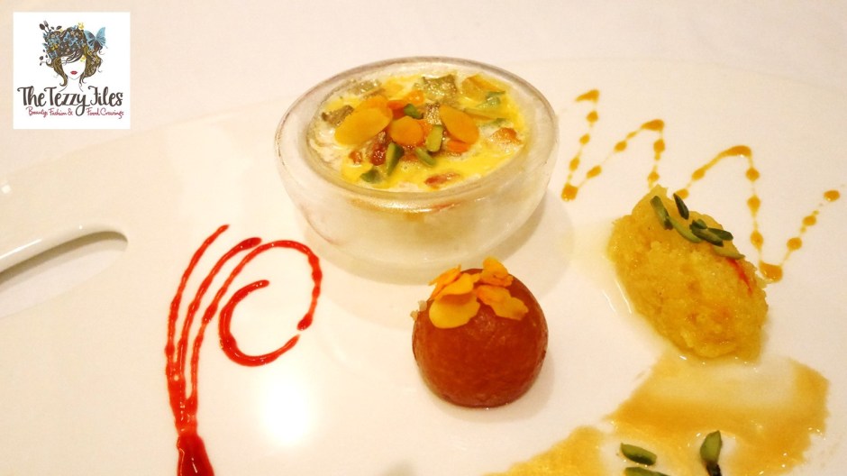 Ananta Iftar desserts gulab jamun halwa fruits cup indian fine dining review by the tezzy files dubai food blog