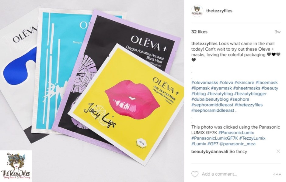OLEVA + Oxygen Moisturizing Black Mask review by The Tezzy Files Dubai Beauty Blog Lifestyle Blogger UAE Sephora Middle East(4)