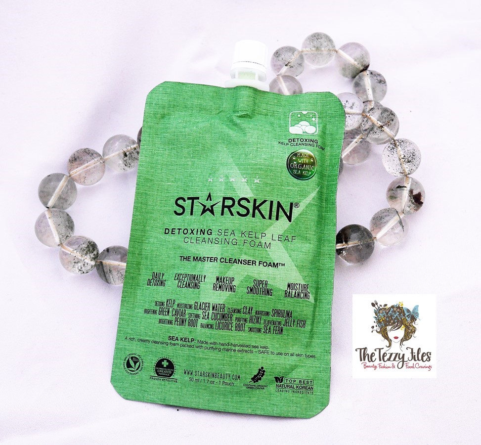 Starskin the master cleanser foam detoxing sea kelp leaf cleansing foam review by The Tezzy Files Dubai Beauty Blogger