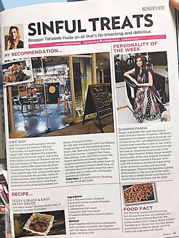ahlan-masala-blogger-dubai-food-blog-the-tezzy-files-magazine-contribution-cafe-isan-assamese-cuisine-tehzeeb-huda-sharmin-pasha-bhoot-jolokia-satay-sauce-recipe