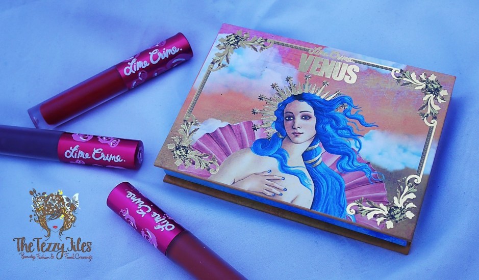 Lime Crime Venus Palette Review Swatches Dubai Beauty Blog UAE Blogger The Tezzy Files Beauty Review Cosmetics Makeup Palette Eye Shadows Sephora Middle East venus palette