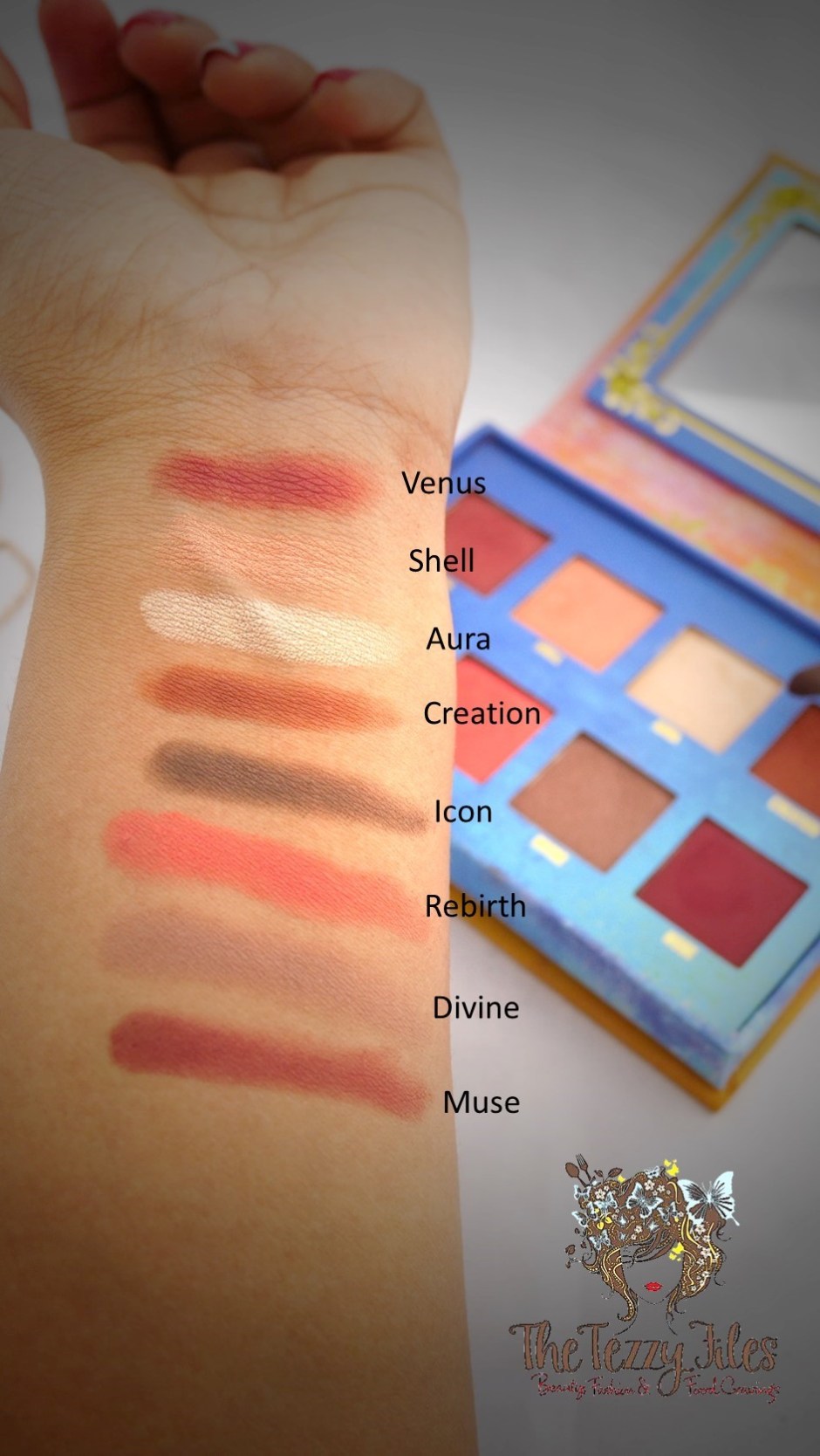 Lime Crime Venus Palette Review Swatches Dubai Beauty Blog UAE Blogger The Tezzy Files Beauty Review Cosmetics Makeup Palette Eye Shadows Sephora Middle East