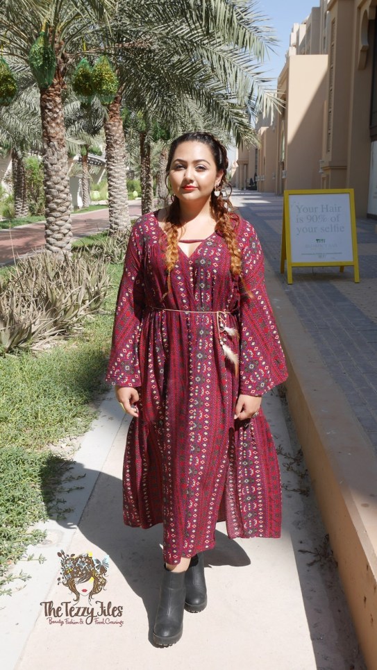 Blowout Bar Salon Shein Dress Review Fashion Blog The Tezzy Files Dubai Fashion Blog Khaleesi Style Braids Boho Bohemian Girls (4)