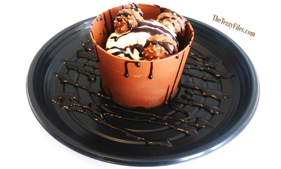 edible chocolate cup ferrero rocher madagascar vanilla ice cream scoopi cafe dubai uae jumeirah dubai food blog zomato blogger the tezzy files