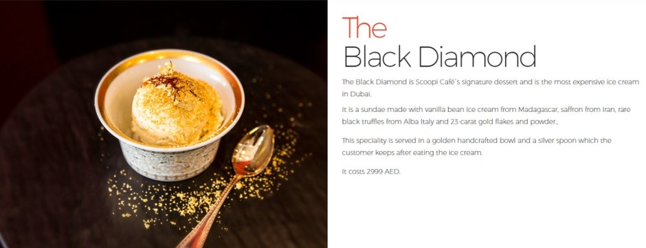 Scoopi Cae Dubai worlds most expensive ice cream pani puri jumeirah salted caramel popcorn food blog