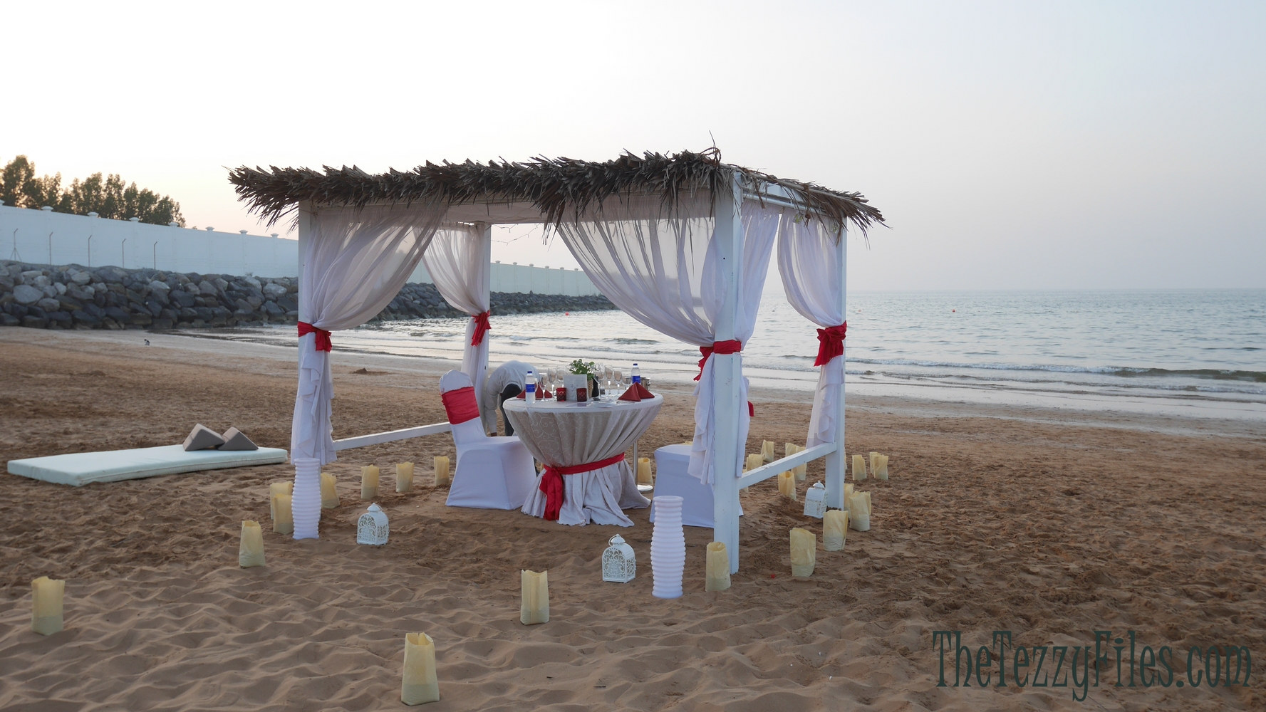 Bin Majid Beach Hotel review cabana romantic dinner on the beach dubai food fashion blog ras al khaimah rak (1)