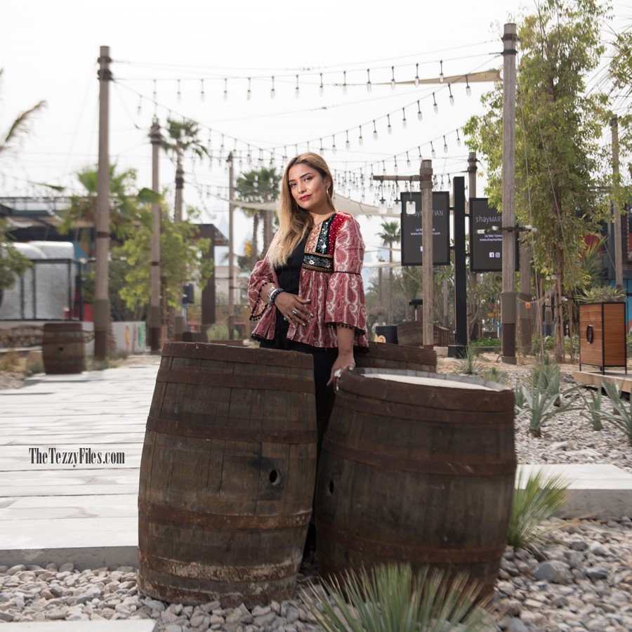 Dubai Fashion Blog Fashionista Blogger La Mer Dubai UAE influencer Middle East Zara Tribal Jacket Gypsy Style Beauty Fashion Shoot (2)